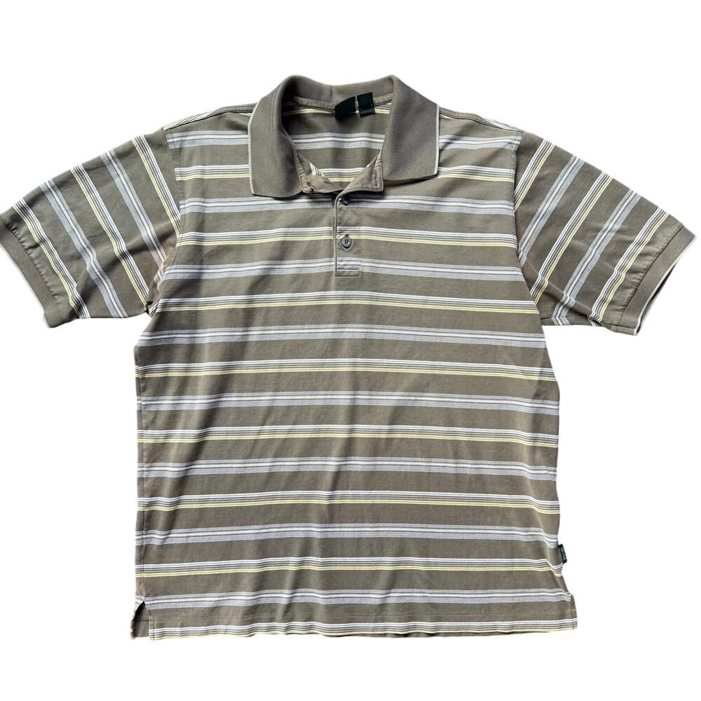 Boss Hugo Boss Golf Polo Shirt Striped Made in Italy 100% Cotton Men’s